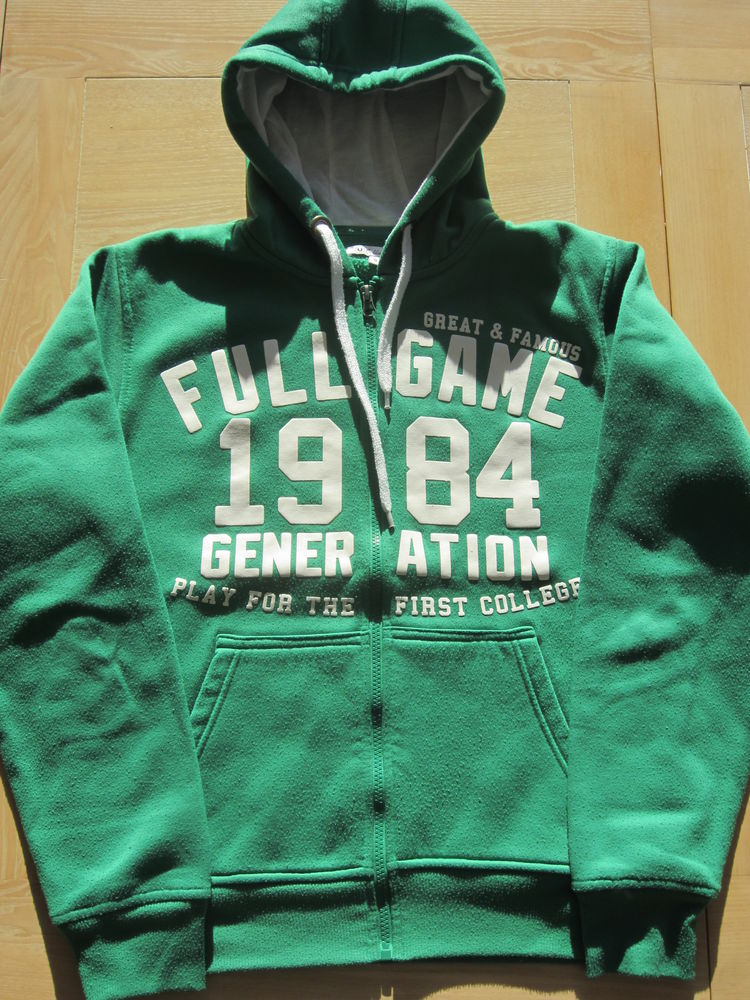 Sweat zipp� � capuche vert 4 Saujon (17)