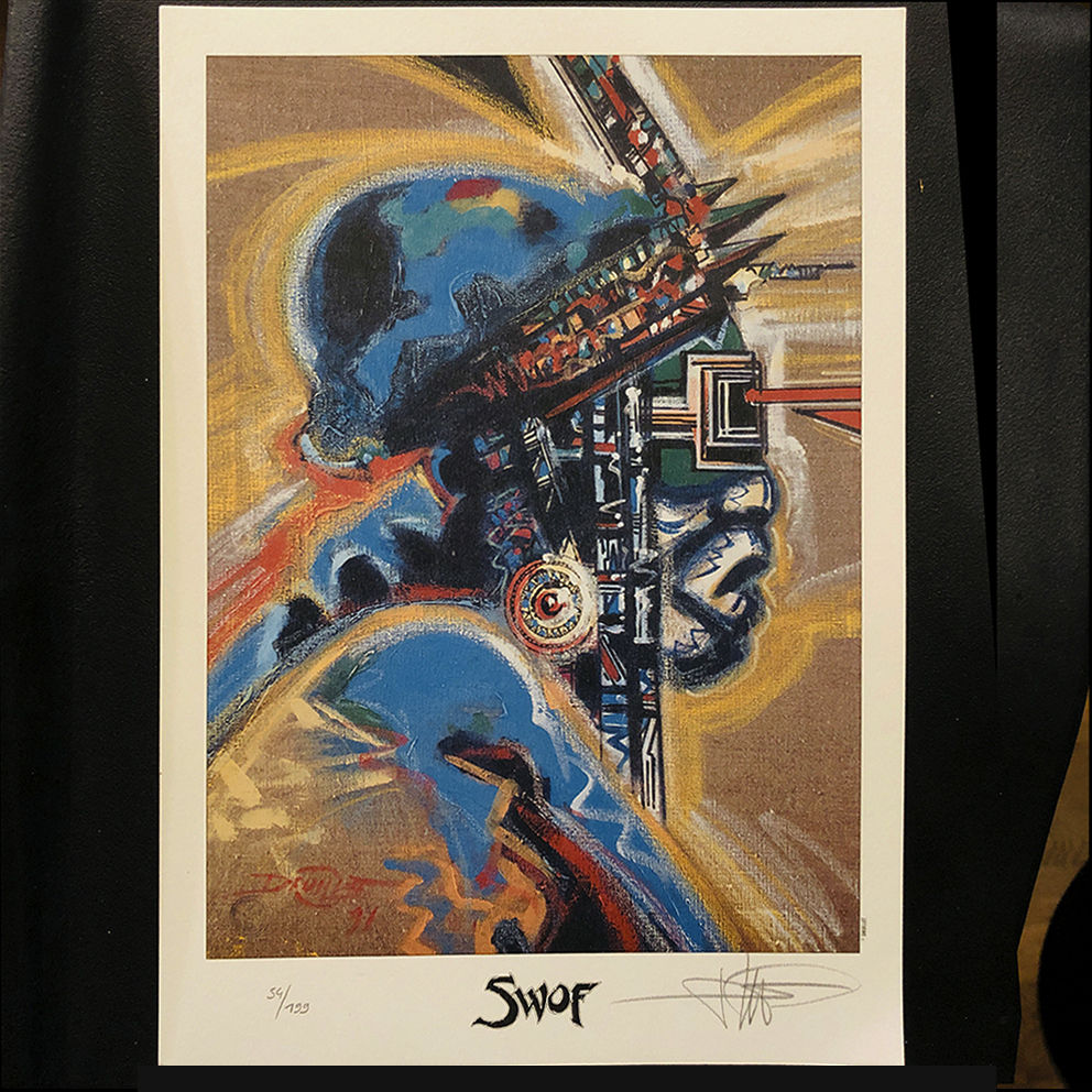 SWOF, Ex-libris de Philippe DRUILLET sign� & num�rot� 54/199 300 Montlh�ry (91)
