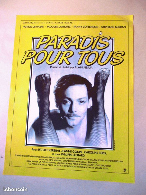 Synopsis cin�ma1982 PARADIS POUR TOUS Patrick Dewaere 24x32c 7 Curtafond (01)