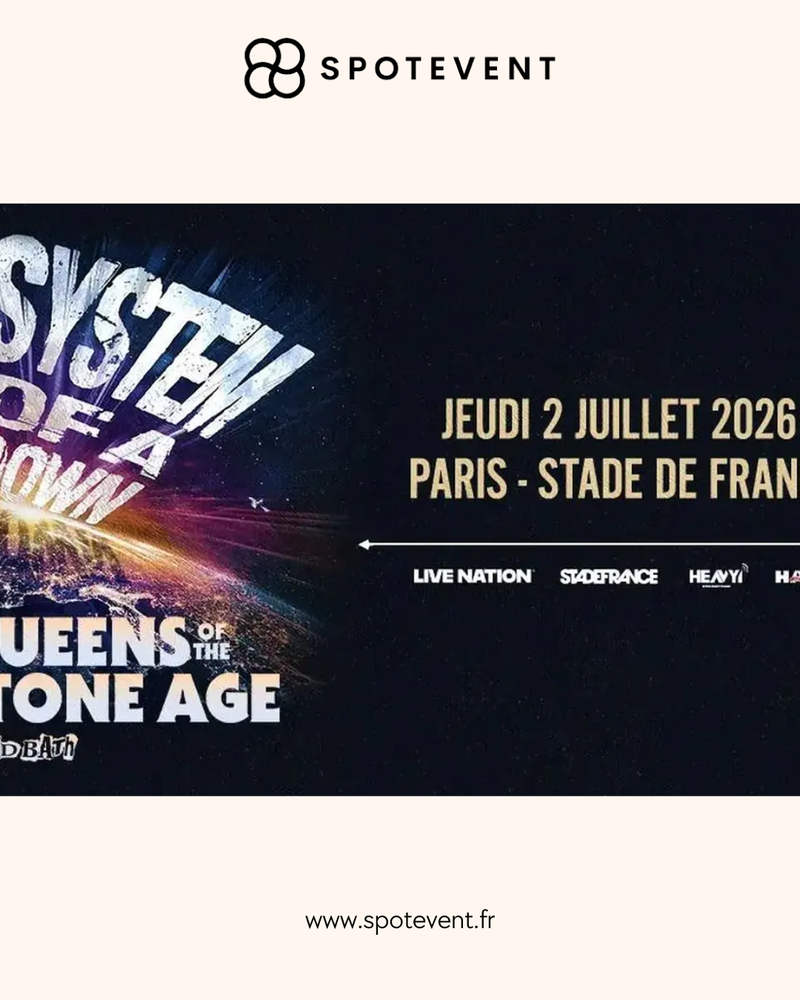 System of a down - Concert places disponibles 170 Paris 15 (75)