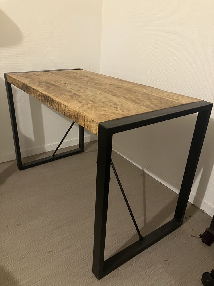 Table acier et bois massif de mangue 70 Rouen (76)