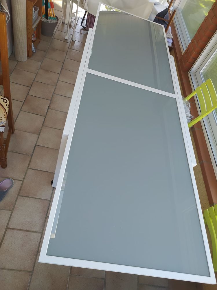 Table en acier et verre 100 Seysses (31)