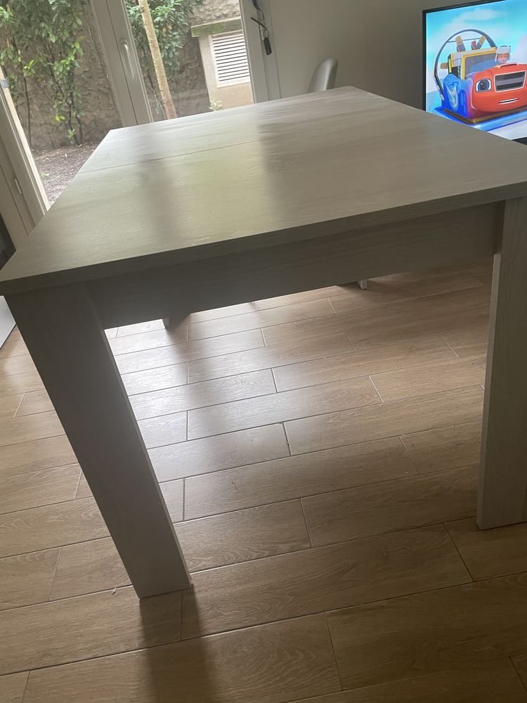 Table L.140 + allonge DIANA Imitation ch�ne gris 200 Villiers-sur-Marne (94)