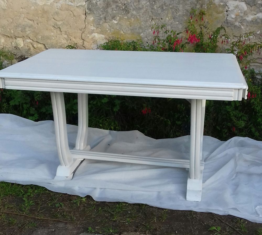 Table ancienne blanche en ch�ne 0 Thomery (77)