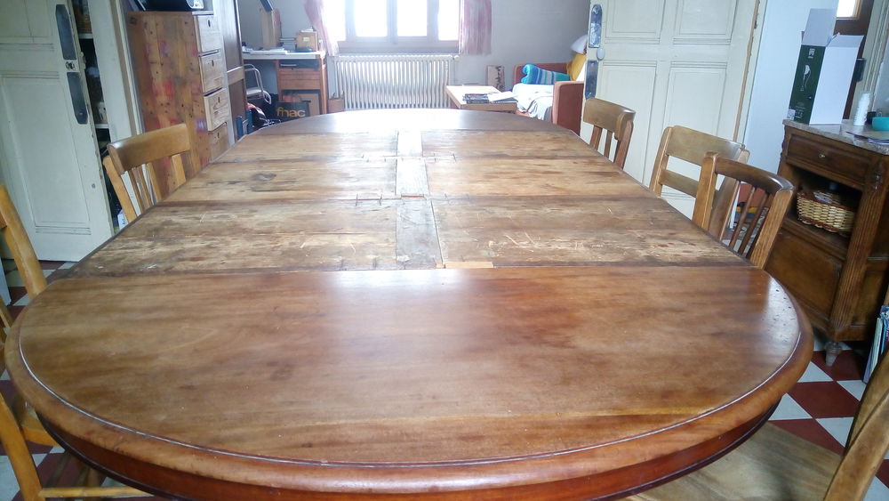 Table ancienne bois massif extensible trois rallonges 400 Grenoble (38)