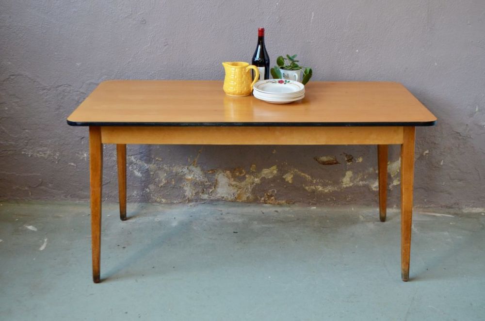 Table ancienne vintage scandinave bistrot ferme 640 Wintzenheim (68)