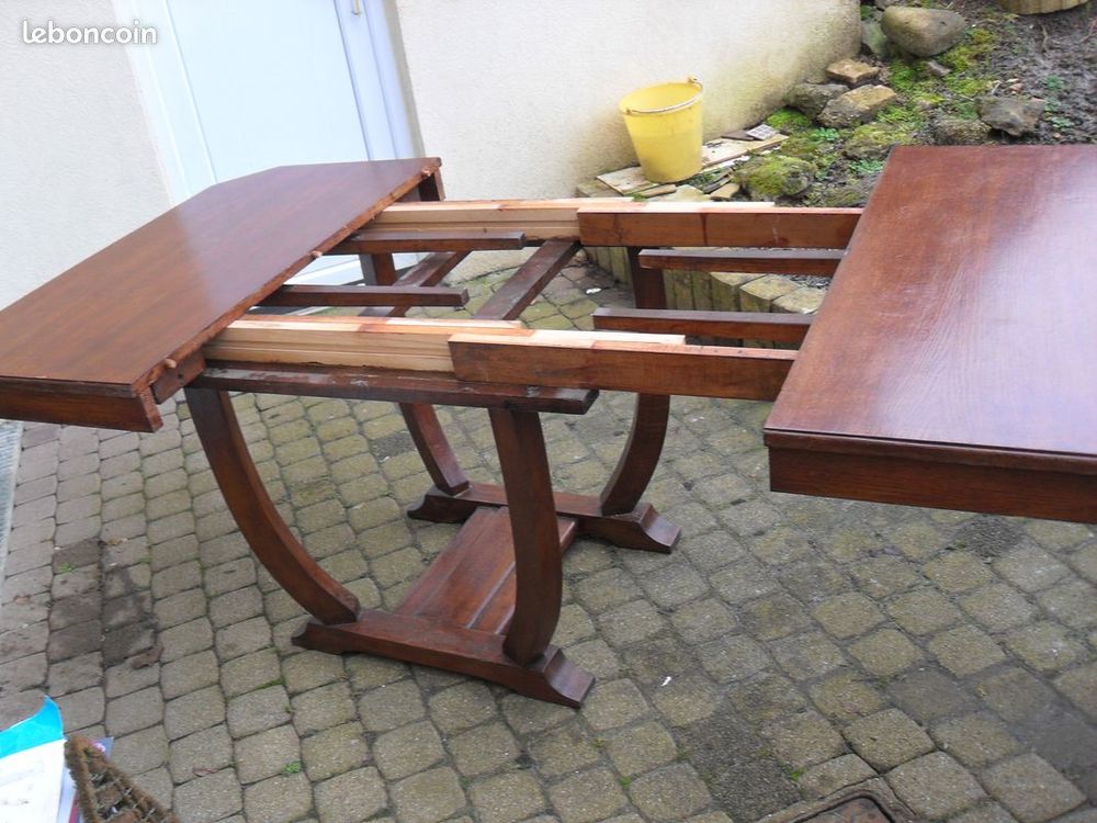 TABLE des Ann�es 1920  / 1925 en ch�ne massif 150 Villers-l�s-Nancy (54)