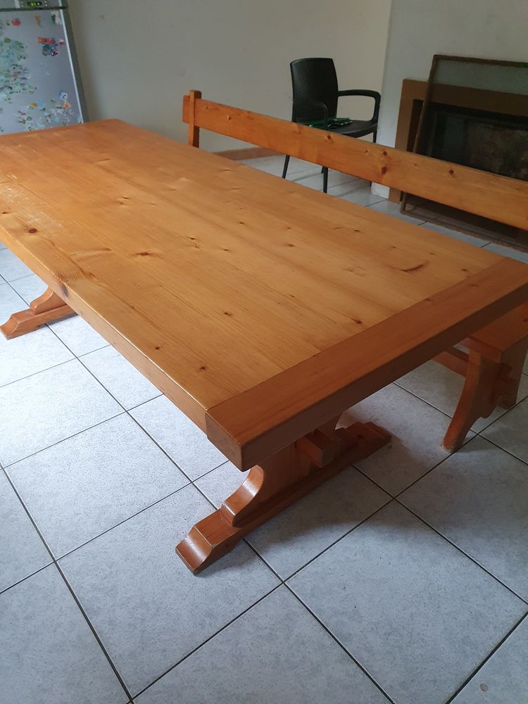 Table + banc en pin massif 180 Mancey (71)