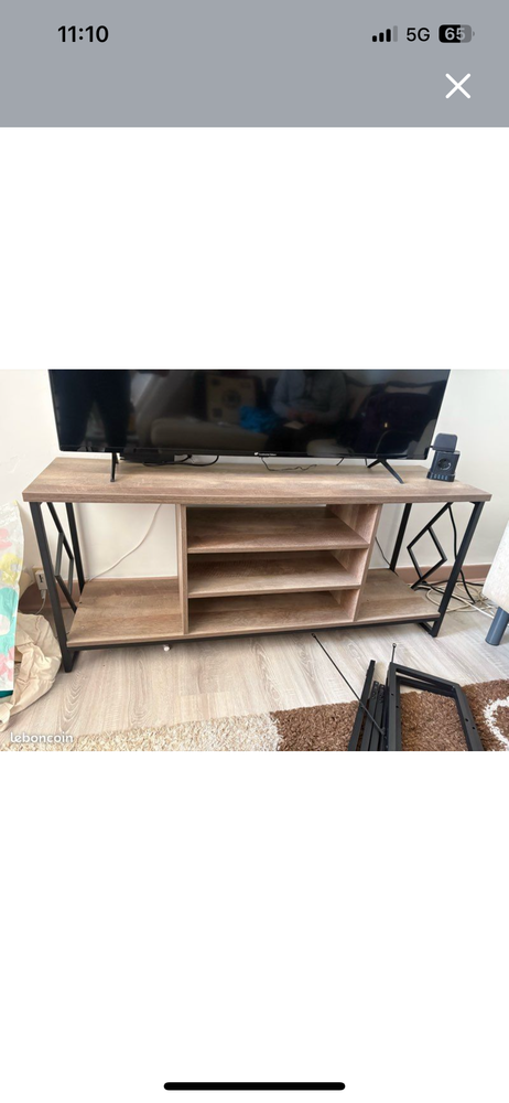 Table banc de t�l�vision  bois  25 Marseille 6 (13)