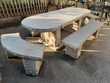 Table et bancs en pierre reconstituée 800 Polinas (38)