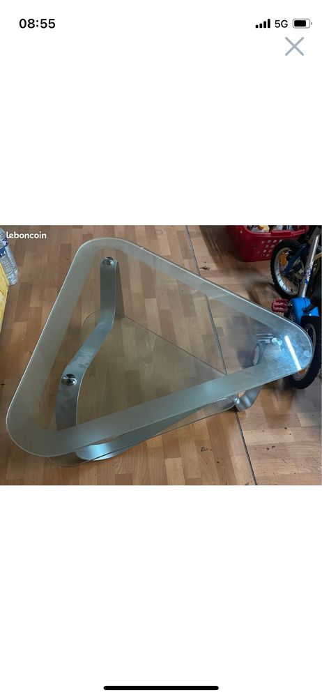 Table basse d'angle en verre 30 Tourlaville (50)