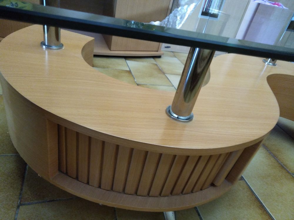 Table basse avec dessus en verre 70 Haraucourt (08)