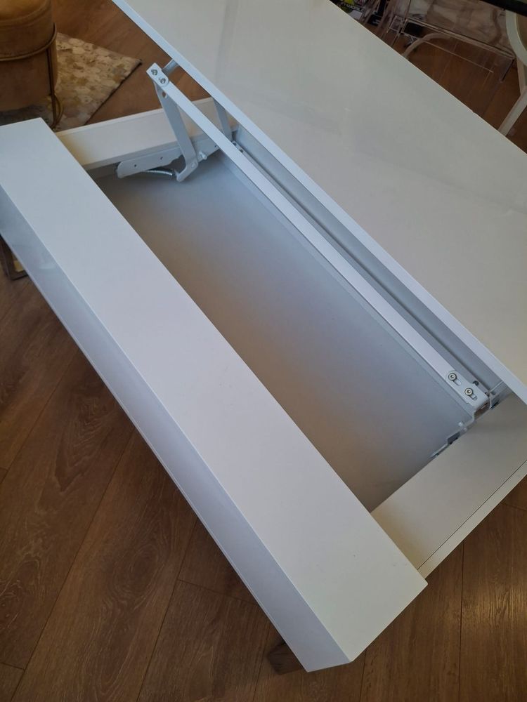Table basse avec plateau relevable ? Blanc laqu� 140 Morangis (91)