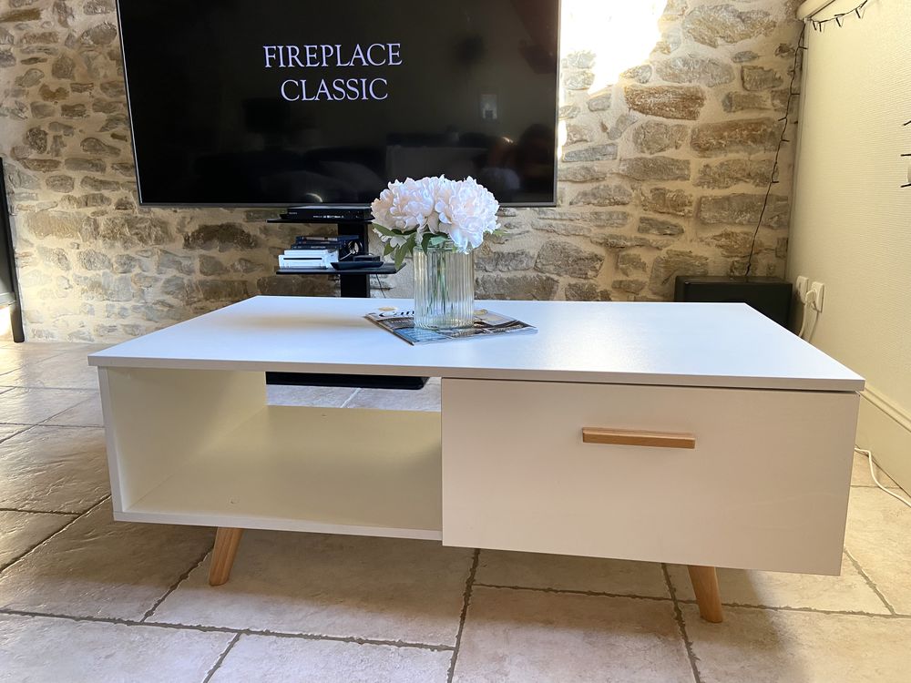 Table basse blanche scandinave 95 Couches (71)