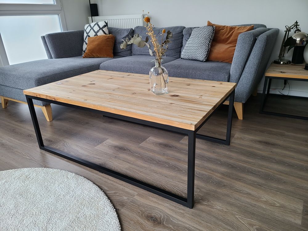 Table basse bois et metal 100 Pont De La Maye (33)