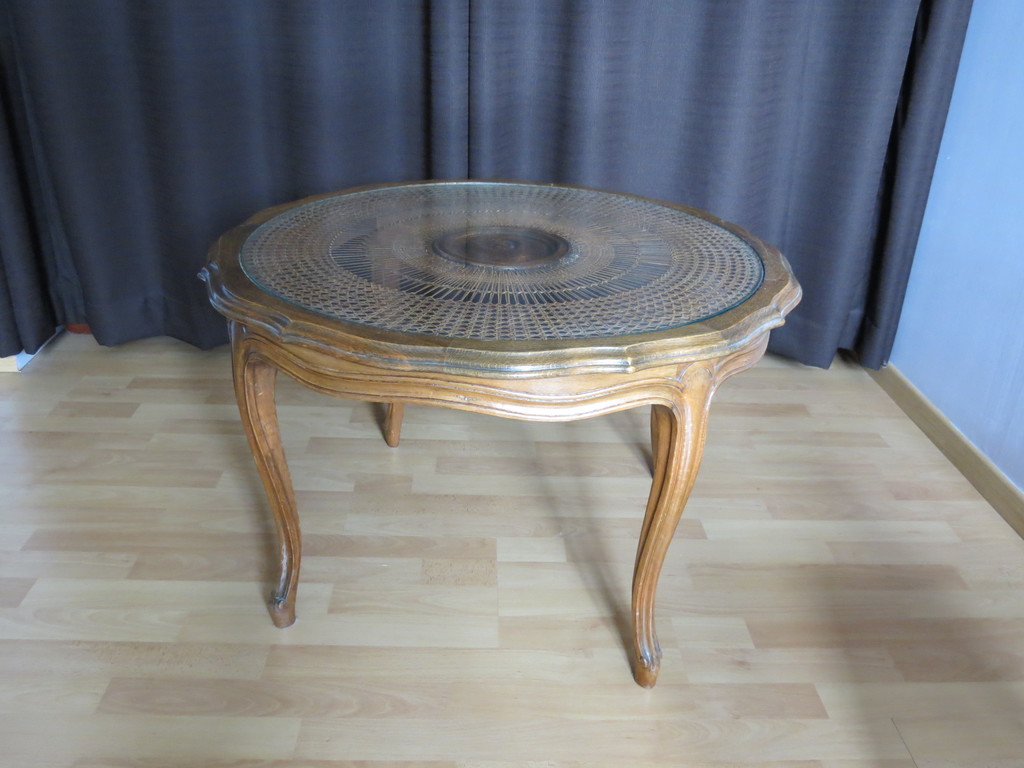 Table Basse Bois et Rotin 80 Dardilly (69)