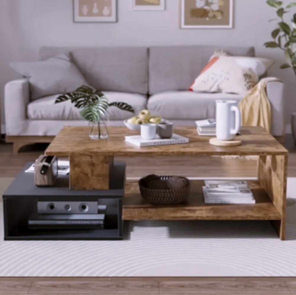 Table basse bois & noir ? design contemporain et chaleur nat 144 Lyon 9 (69)