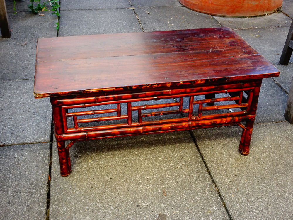 Table basse chinoise en bambou et orme 250 Paris 15 (75)