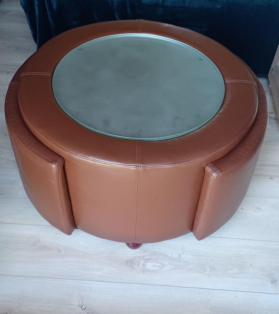 Table basse en cuir 50 Monts (37)