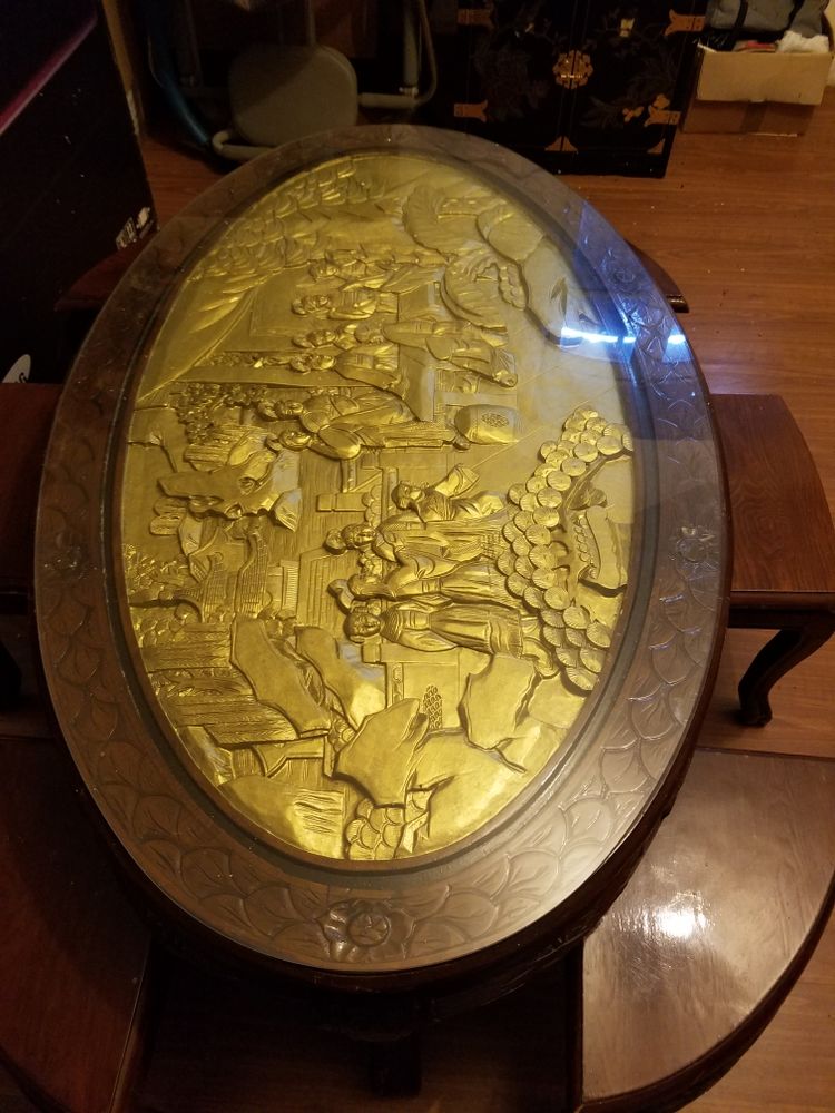 TABLE BASSE D�COR SCULPT� 100 Poligny (77)