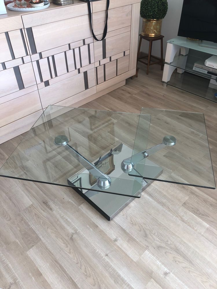 Table basse design en verre pivotante 500 Montmorin (63)