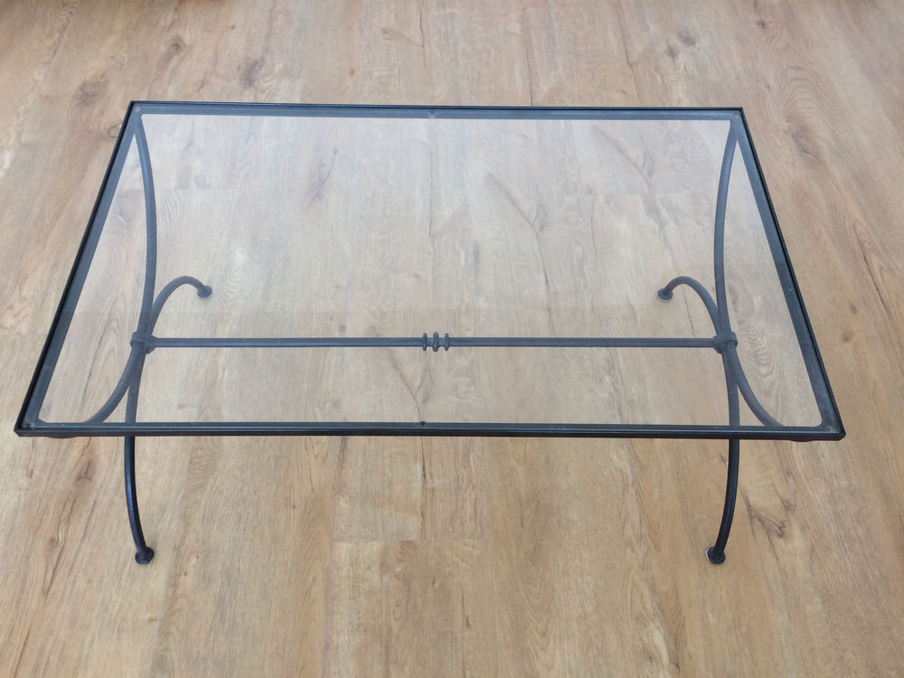 Table basse fer forg�/verre 30 Boulogne-sur-Mer (62)
