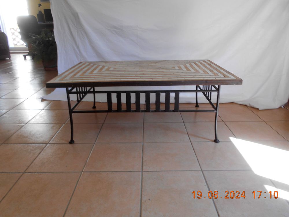 TABLE BASSE FER FORGE ET ZELLIGE 0 Port-Vendres (66)