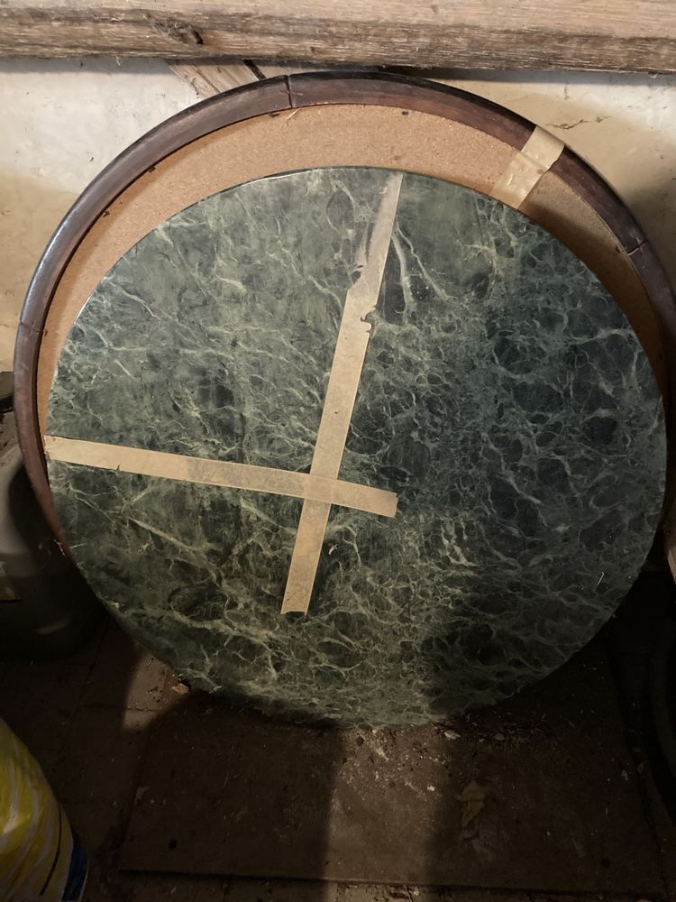 Table basse en marbre vert ap�ro 90cm 100 Charny (89)