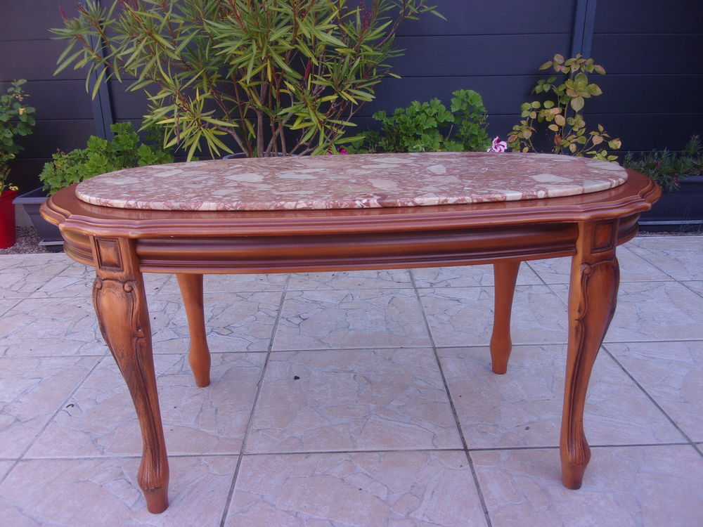 TABLE BASSE MERISIER DESSUS MARBRE 25 Cosne-Cours-sur-Loire (58)