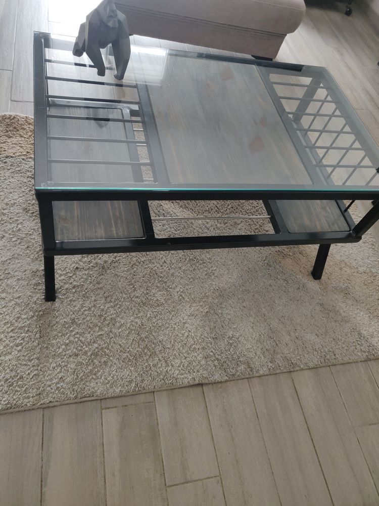  Table basse m�tal/bois/verre TBE 180 Seysses (31)