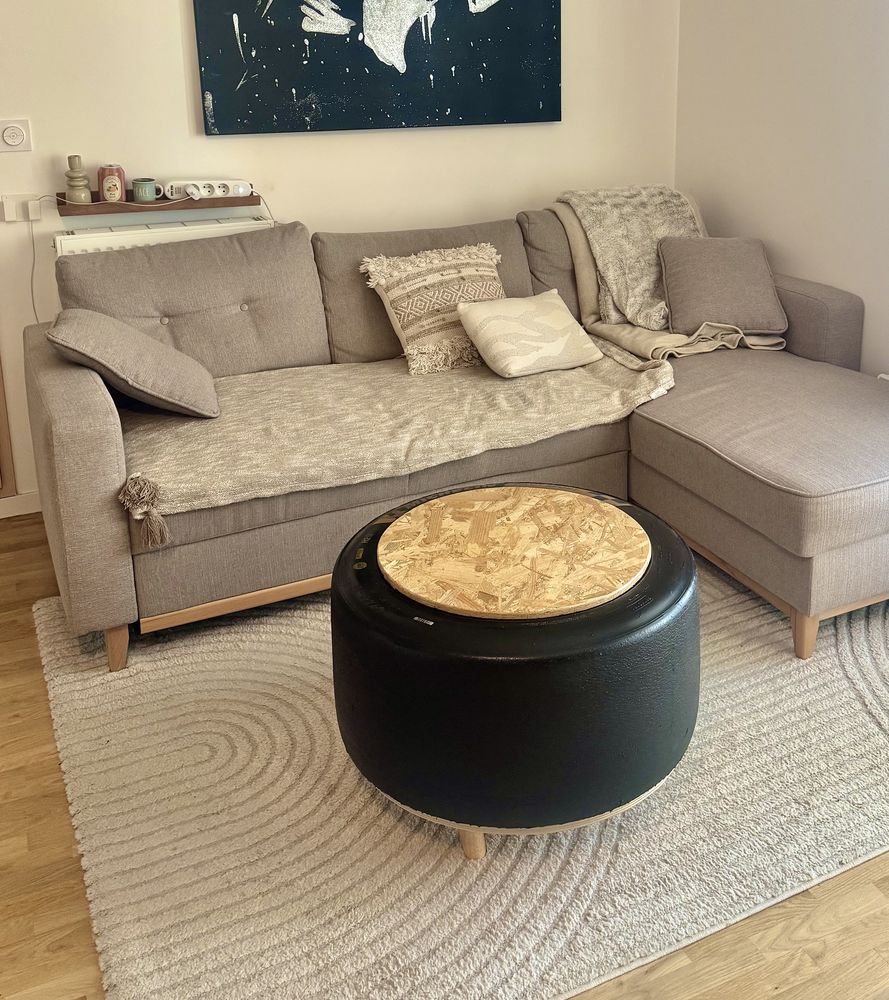 Table basse originale en pneu Michelin ? avec rangement 200 Asni�res-sur-Seine (92)