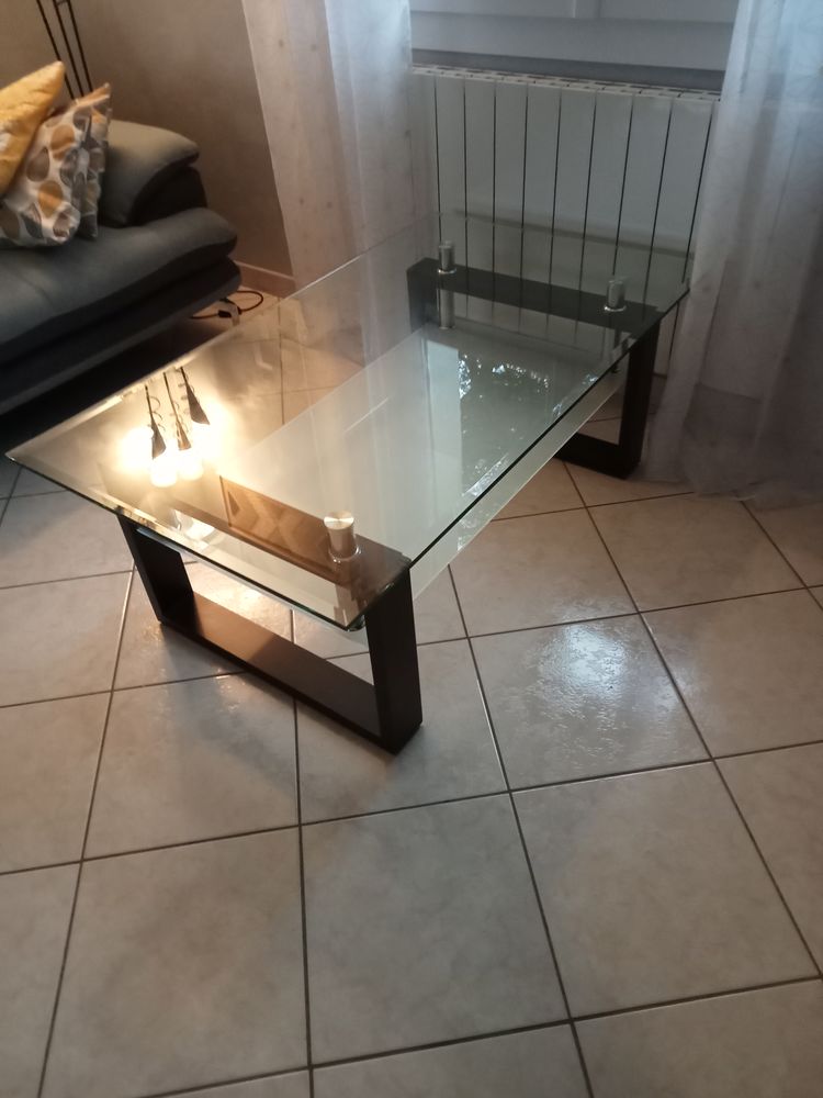 Table basse plateau en verre 50 Vayres (33)