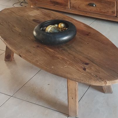 Table basse en pin recycl� esprit campagne 160 Saint-Cannat (13)