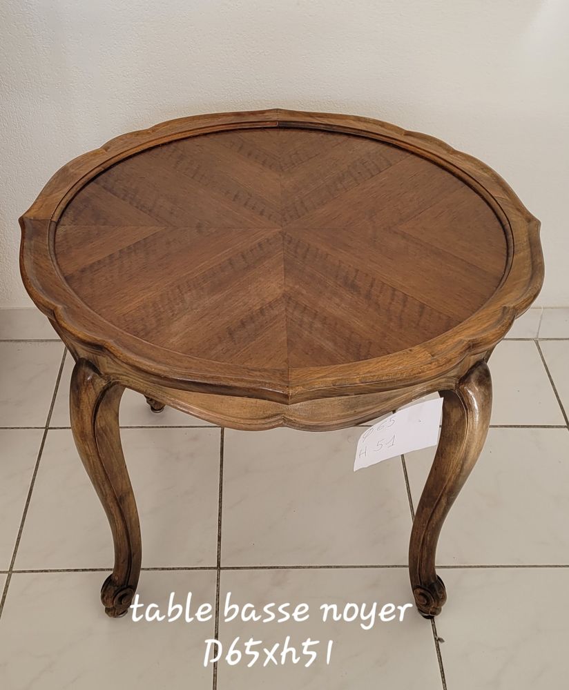 Table basse ronde noyer 65cm 20 Aubagne (13)