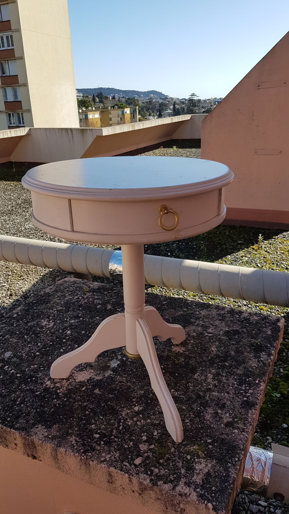 Table basse ronde shabby chic 25 Nice (06)