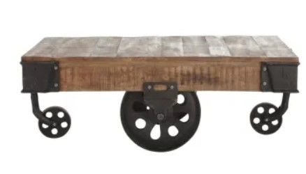 Table basse � roulettes en bois 50 �pagny Metz-Tessy (74)