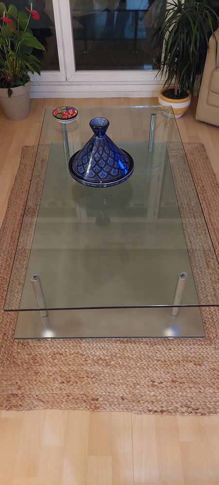 Table basse de salon en verre en tr�s bon �tat 80 Nanterre (92)