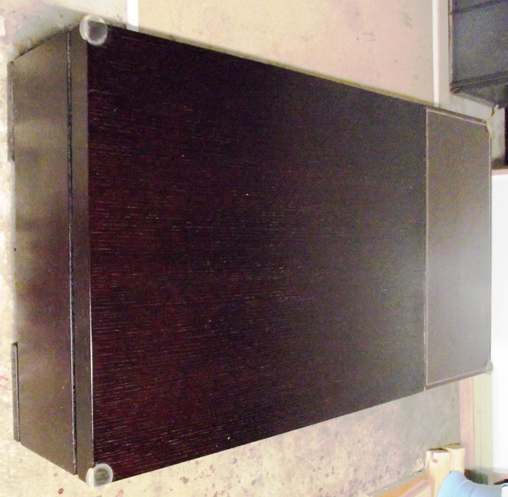 Table basse de salon en bois et cuir 60 Fontaine (90)