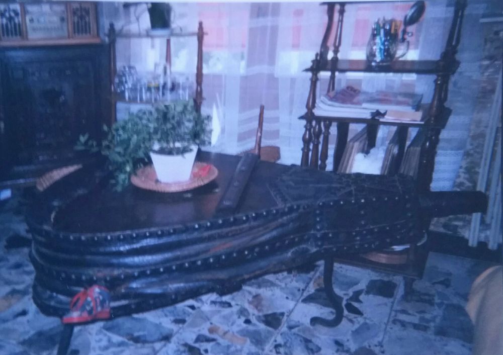 Table basse soufflet de forge en ch�ne 100 Joigny (89)