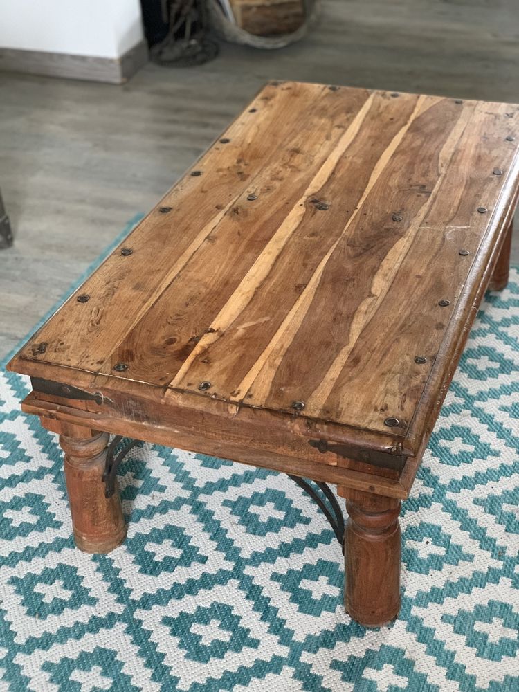 Table basse style colonial ancien en Tek 40X60X110cm 250 Chelles (77)