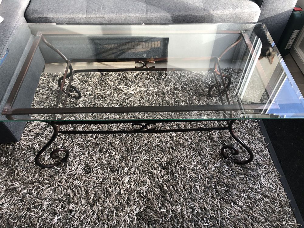 Table basse verre / fer forg� 20 Avranches (50)