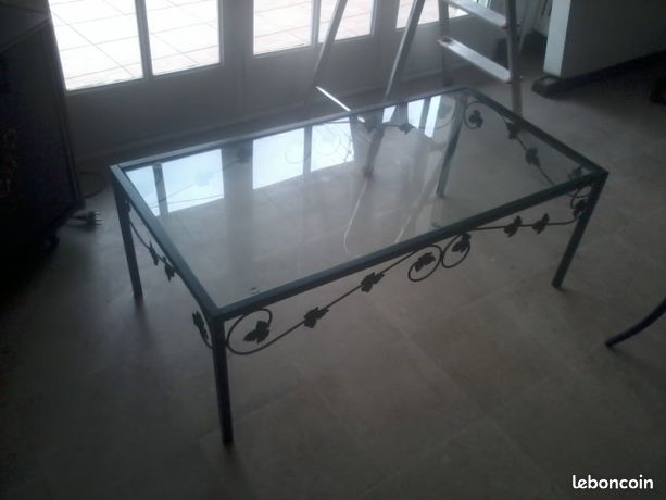 Table basse en fer et verre 20 Ch�tellerault (86)