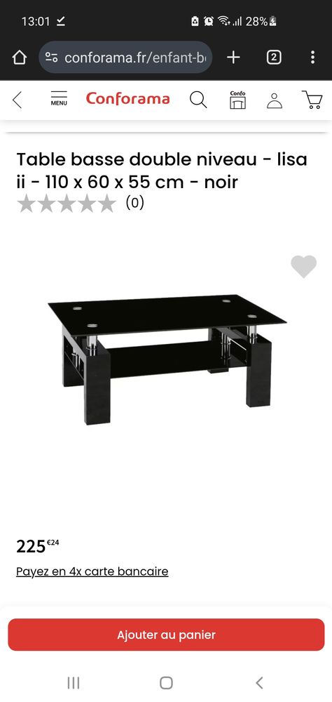 Table basse en verre tremp� 70 Sorgues (84)