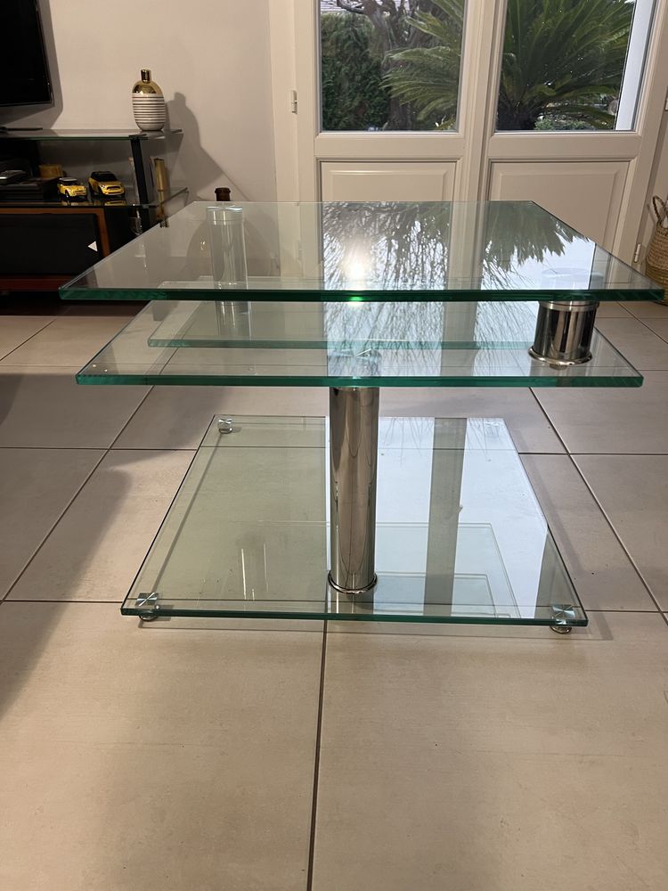 Table basse verre modulable .pied chrom� . 75 Oloron-Sainte-Marie (64)