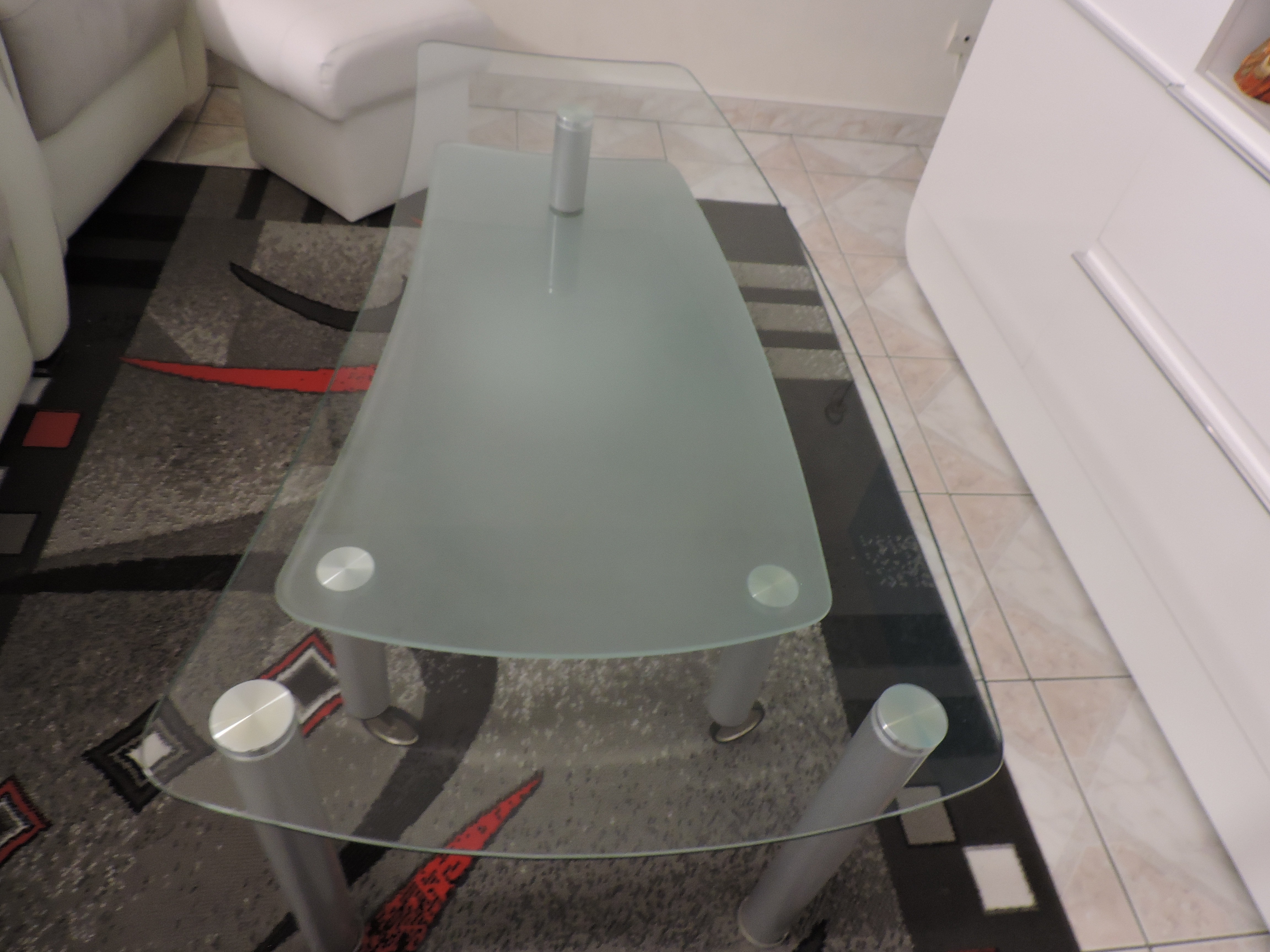 Table basse en verre avec pieds en m�tal 40 Saujon (17)