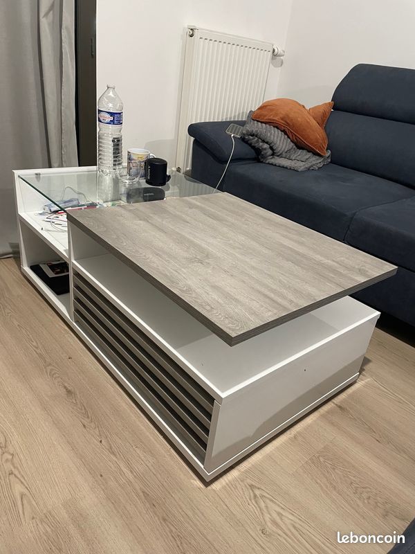 Table basse VERTIGO blanc/ch�ne gris 150 Br�tigny-sur-Orge (91)