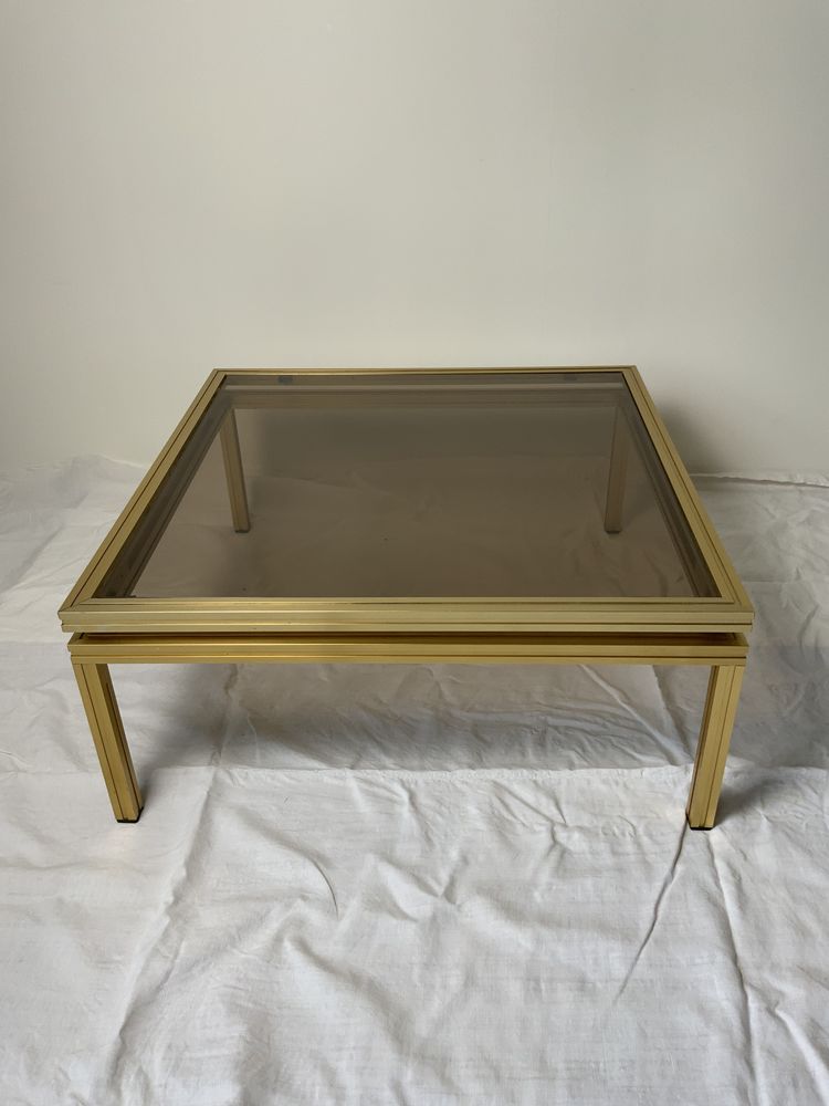 Table basse vintage en laiton 180 Lomme (59)