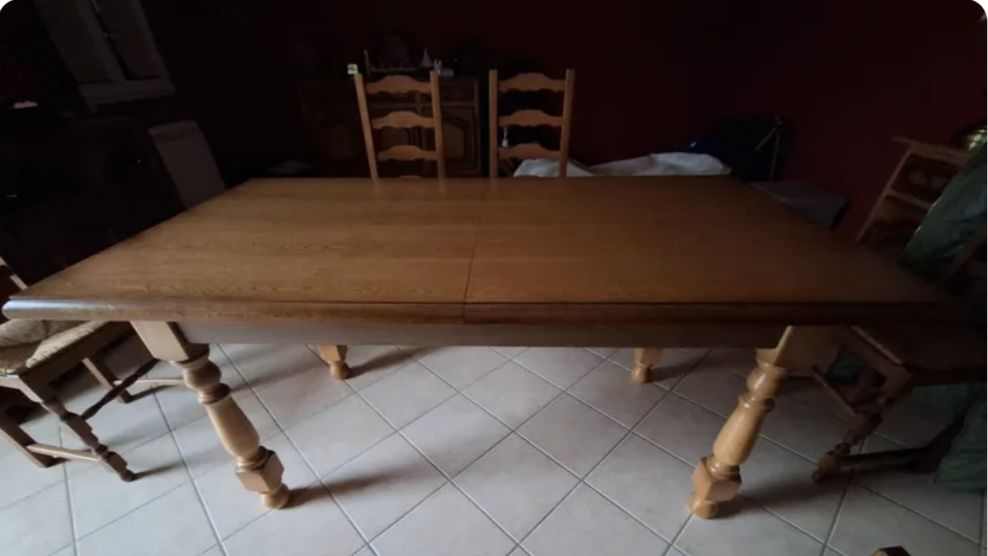 Table en bois extensible 30 Hannescamps (62)