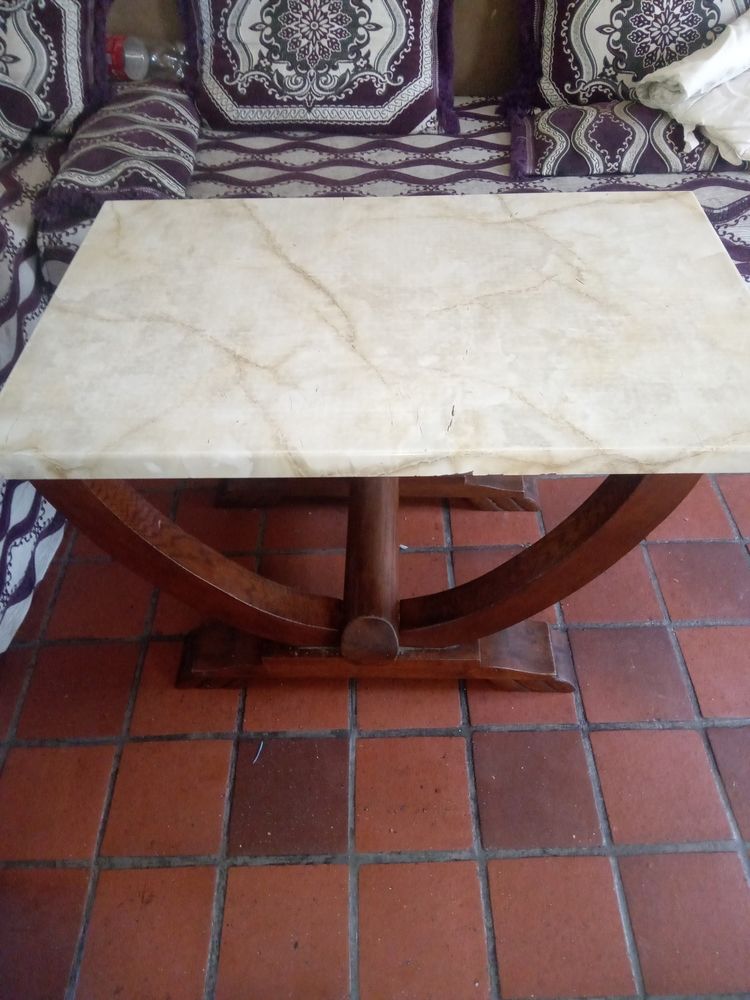 Table en bois plaque imitation marbre 50 Saint-Privat (19)