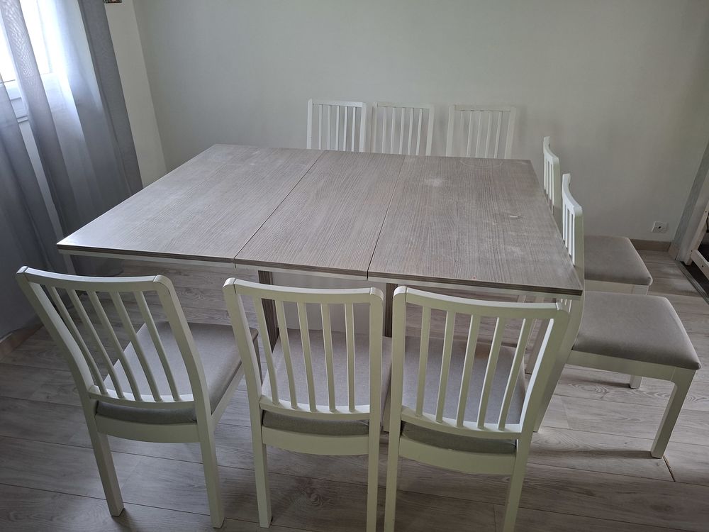 Table carr�e extensible  - style contemporain 75 Asques (33)